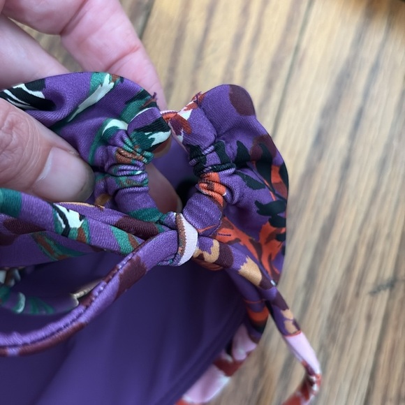 Andie Casablanca Bikini Set Plum Purple Floral size S NWOT - Picture 6 of 10